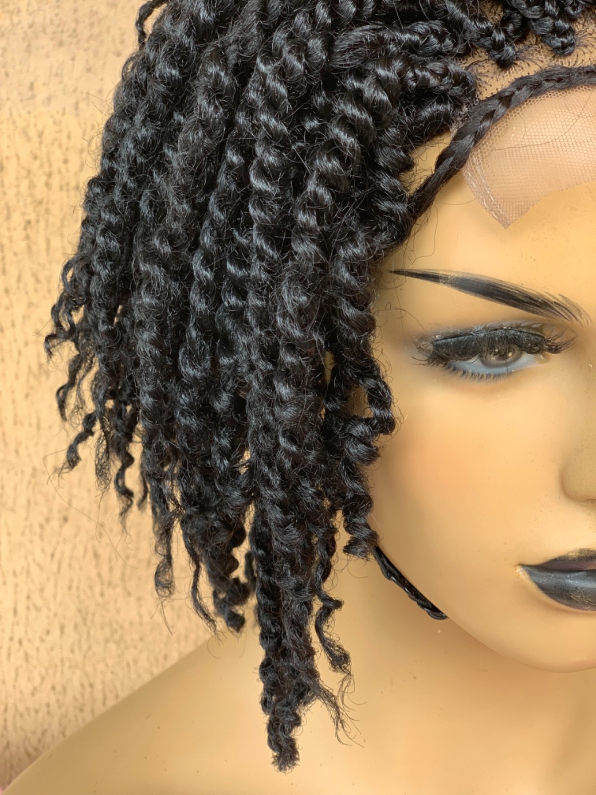 kinky twists wig, styles for natural hair, braids wigs for black women