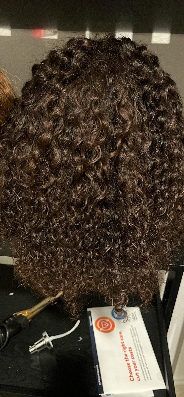 Lace Front Curly Wig for Women Dark Brown Shade Curly Texture