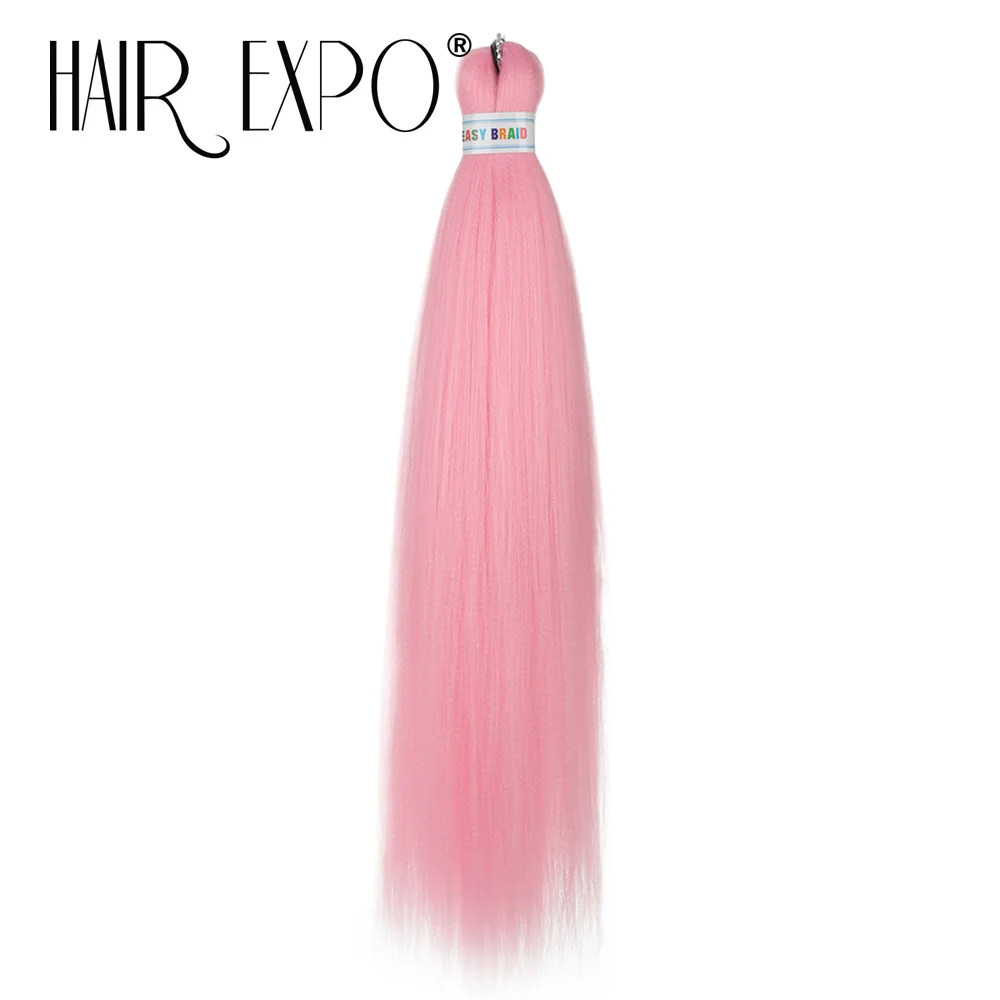 Purple Pre Stretched Braiding Hair Extensions 26Inch Synthetic Jumbo Braids For