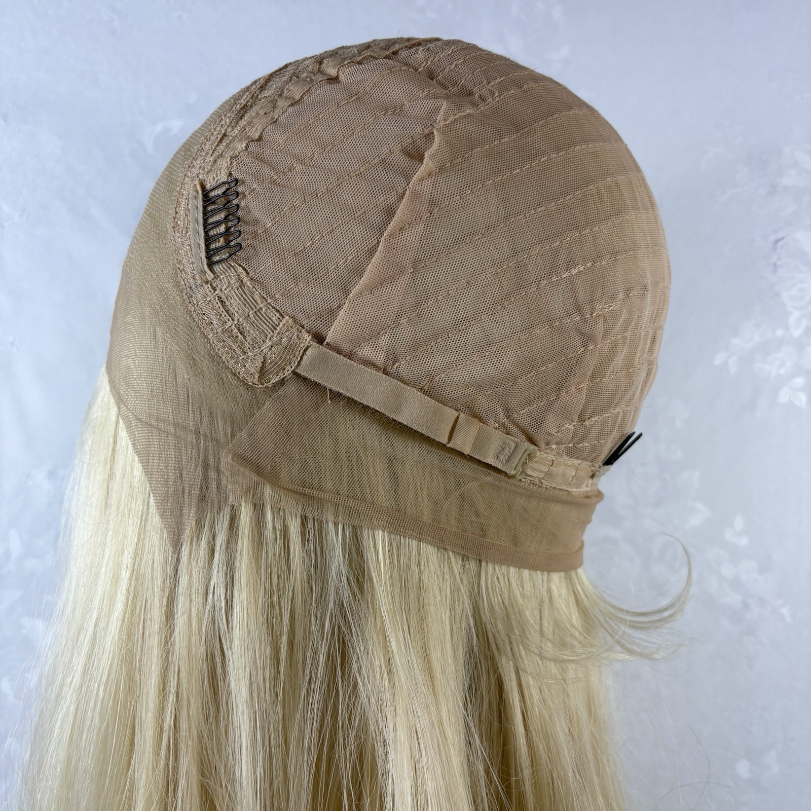 Daily Wear 360 Lace Updo WIG! Long Bleach blonde, Human Hair Blend