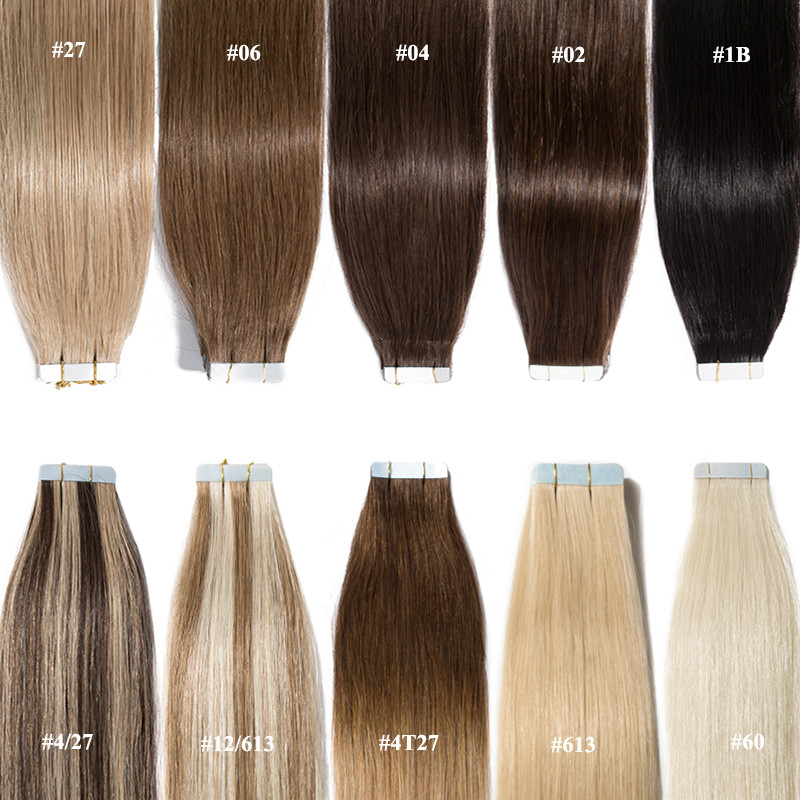 Body Wave Tape In 100% Remy Human Hair Extensions Skin Weft 20pcs 50g Wavy Remy