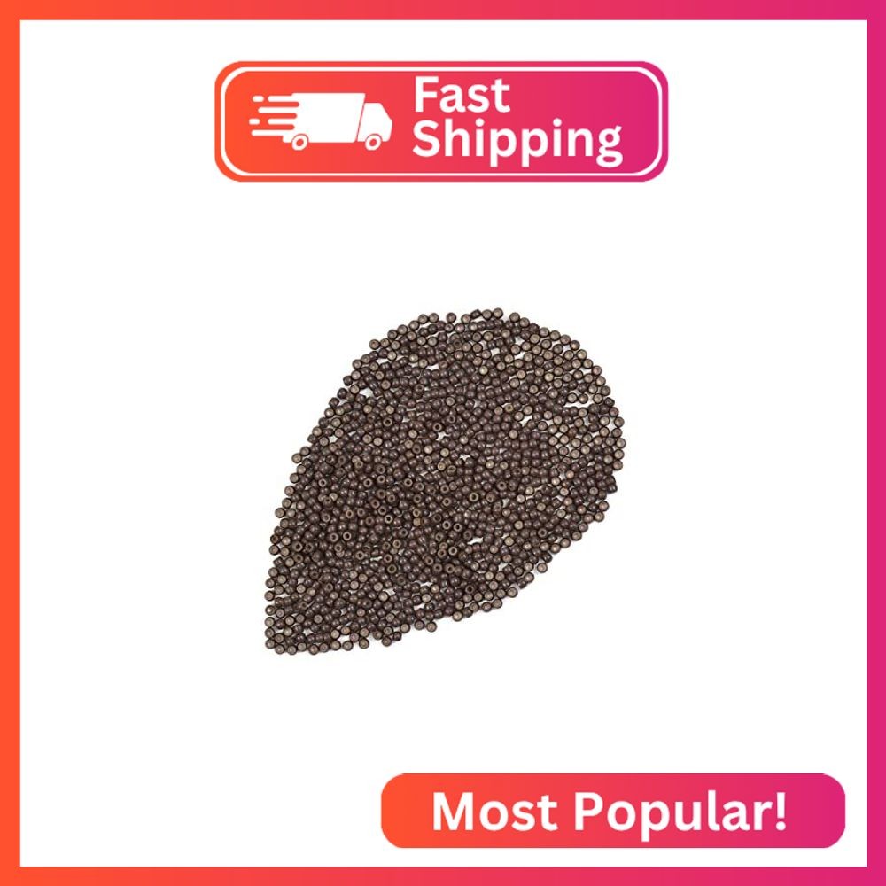 500 Pcs 3.0mm Silicone Lined Beads Nano Beads for Hair Extensions Copper Nano Ri