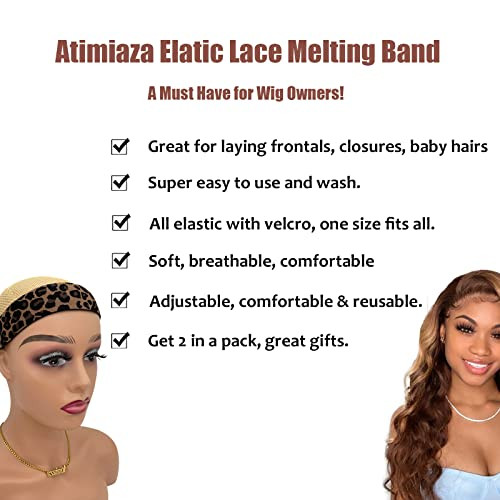 3 Pcs Elastic Bands for Wigs – Lace Melting, Edge Wrap to Lay Edges (Silver,