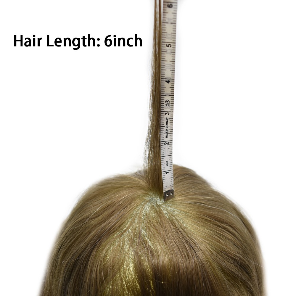 Full French Lace Mens Toupee Hairpiece Bleached Human Hair Replacement System US