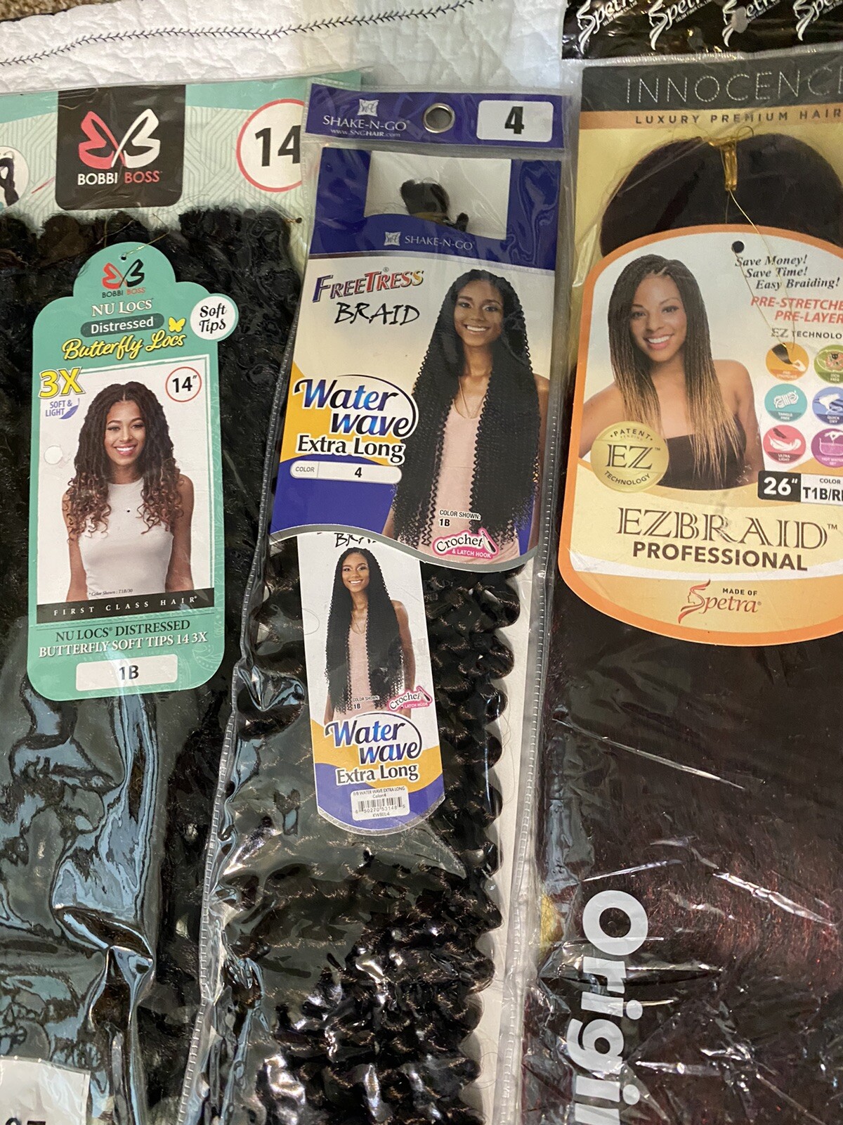 Lot Of 23 Pieces Water Wave Passion Twist Crochet Hair Extensions all colors