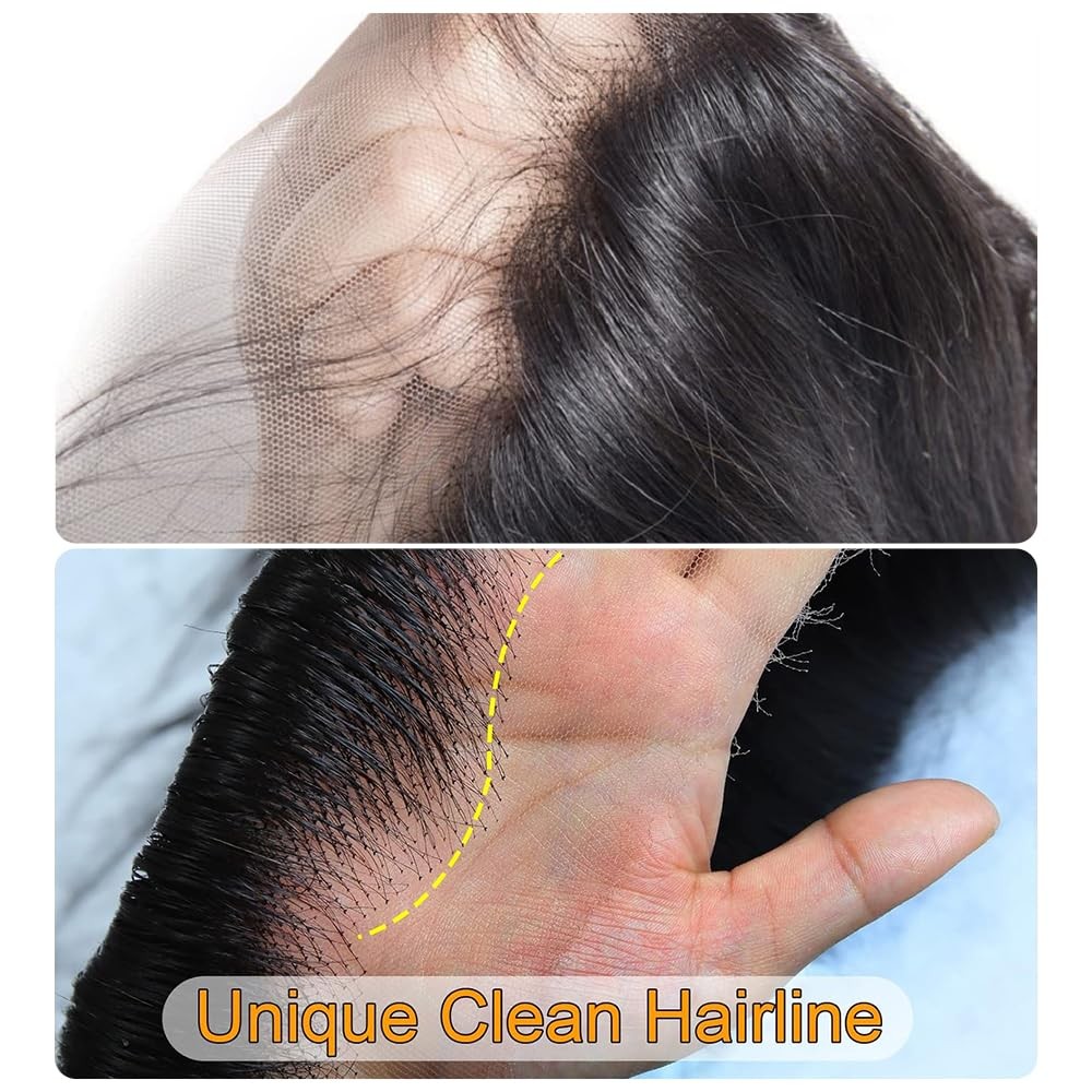 18A 13×4 Lace Frontal 10Inch Swiss Lace Pre Bleached Knots Pre Plucked Straig…