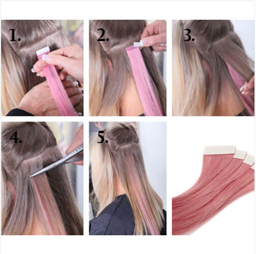 Tape in Human Hair Extensions 613 Light Blonde PU Skin Weft 20 inch 40pcs 100G