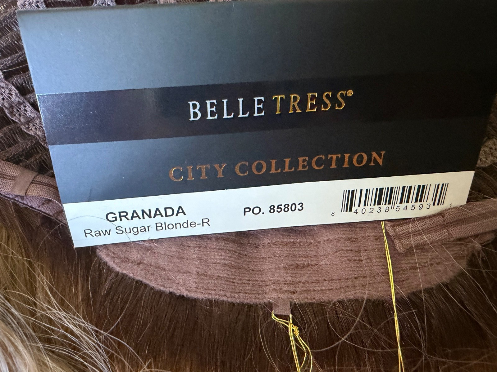 GRANADA Wig BelleTress Raw Sugar Blond-R Lace Front, Ctr Mono Part Retail $410