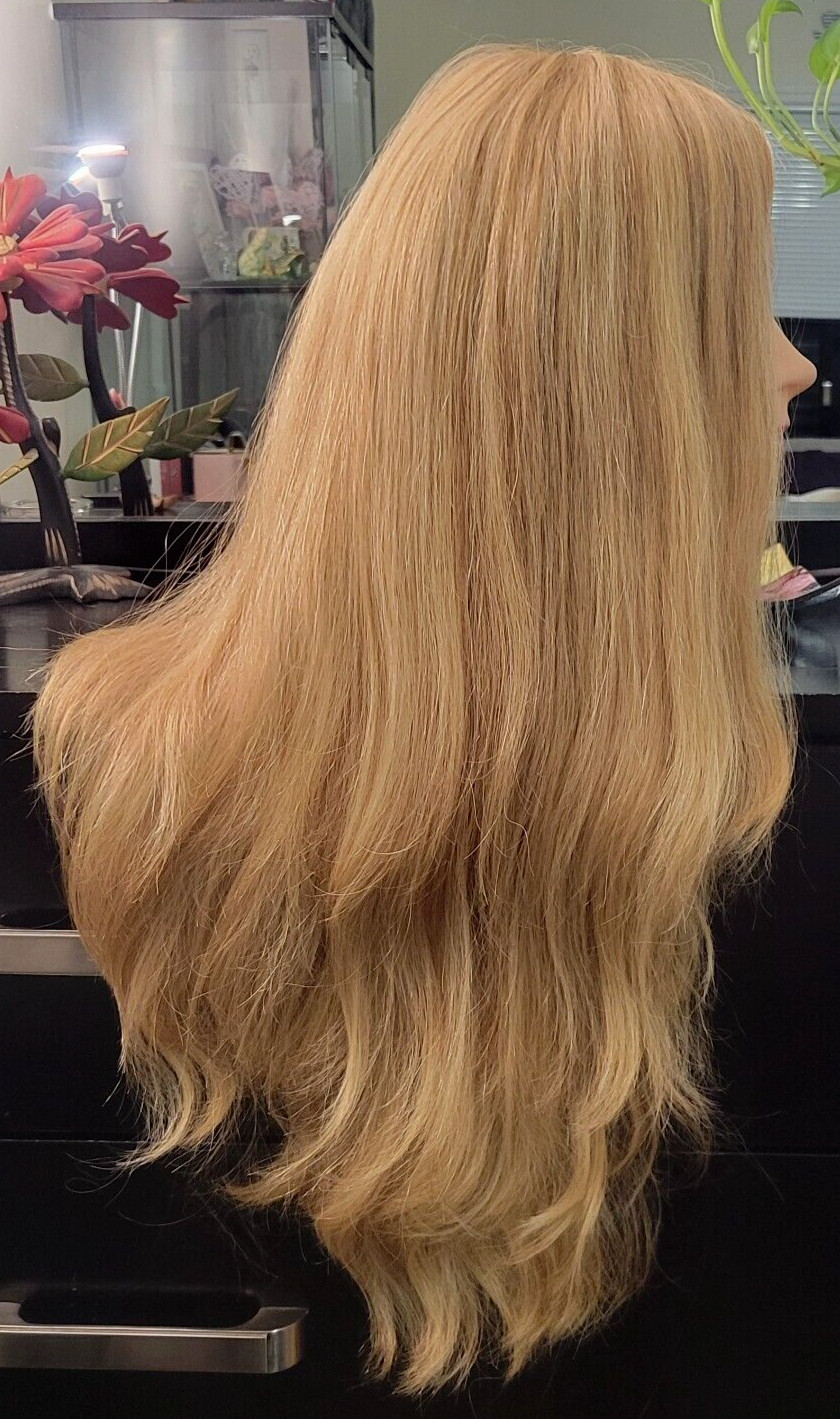 Clary’s 100% Virgin European human hair wig custom highlights blonde – 24 inches