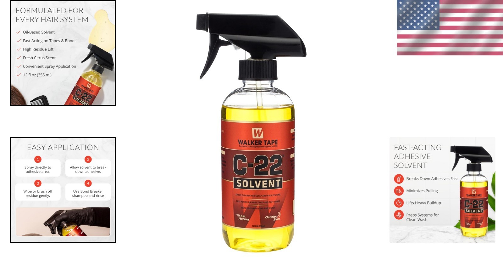C-22 12 oz Spray – Quick Clean Remover for Wig Tape & Hair Extension Adhesives