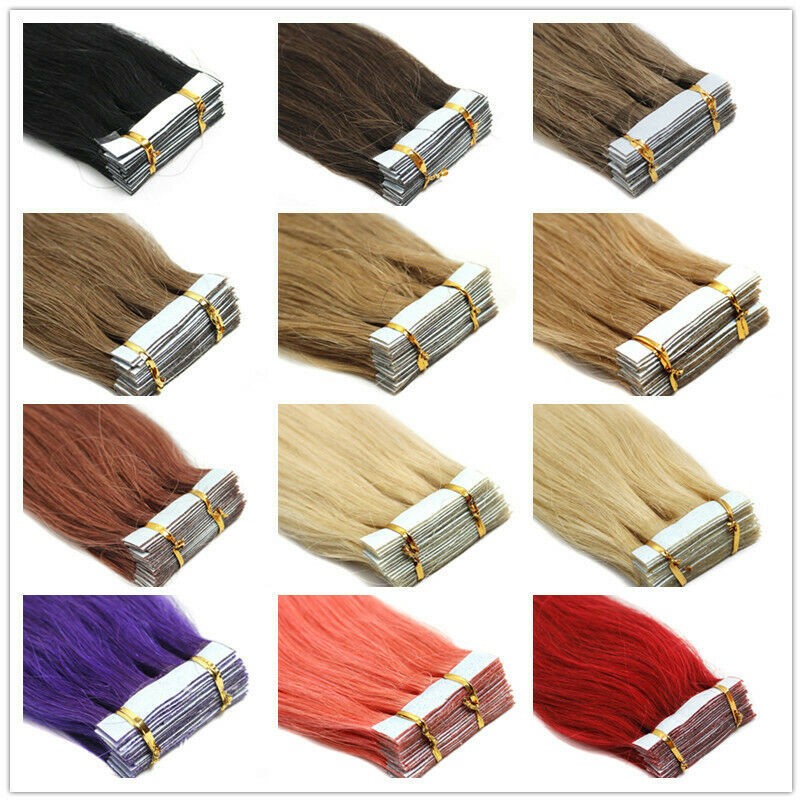 Tape in Remy Human Hair Extensions Seamless Skin Wefts Remy Thick Fashion Hair