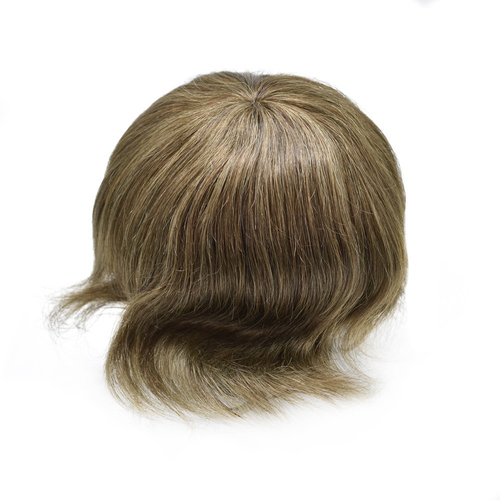 Thin Skin Men’s Hair Piece Human Hair System 0.1mm PU Injected Toupee for Men