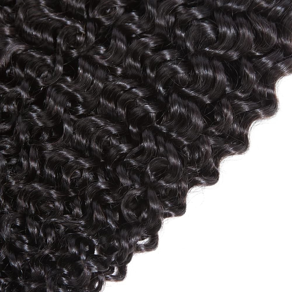Kinky Curly Bundles Natural Black Color 12 14 16 Inch Unprocessed Brazilian Virg