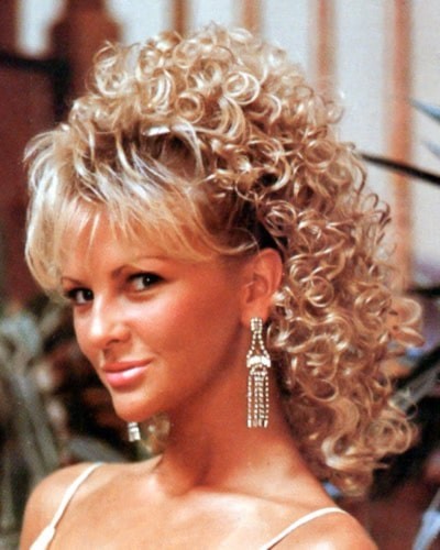 Tony Of Beverly Long Luxury Flair Comb Curly Hairpiece Color #6 Medium Brown