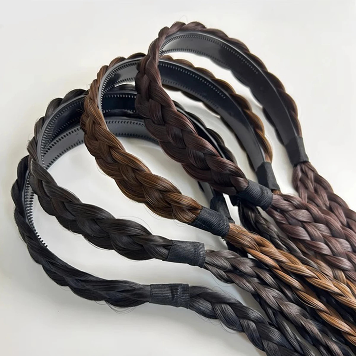 Easy Wear Adjustable Double Braided Ponytail Synthetic Hair With Elastic Band