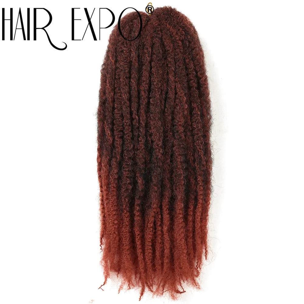 18 Inch Ombre Marley Hair Synthetic Braiding Hair for Afro Kinky Twist Braiding