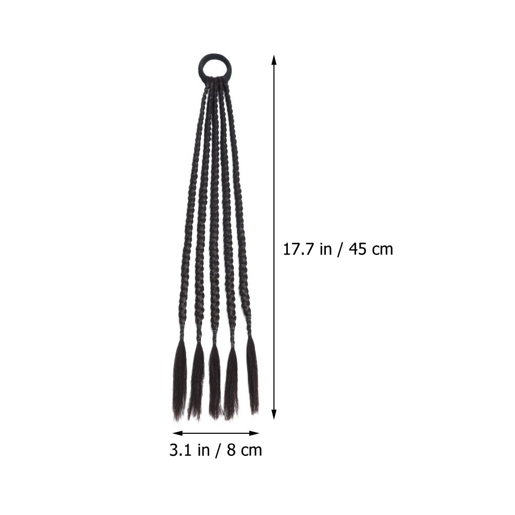 Long Braided Ponytail Extension with Hair Tie for Thin Thick Long or Short Hair