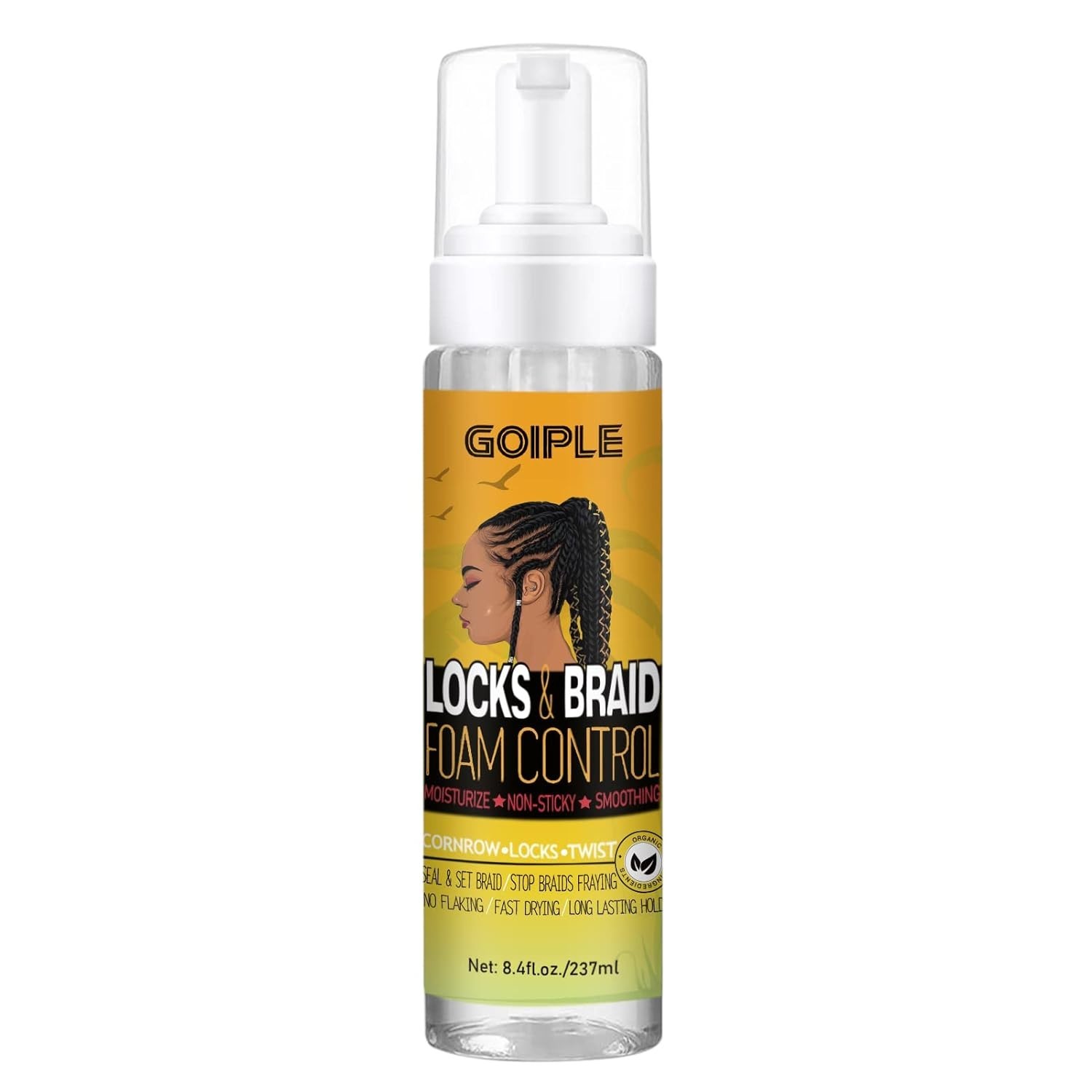 Braid Foam Control Braid Mousse for Braids Twist, Locs, No Flake Extra Hold High