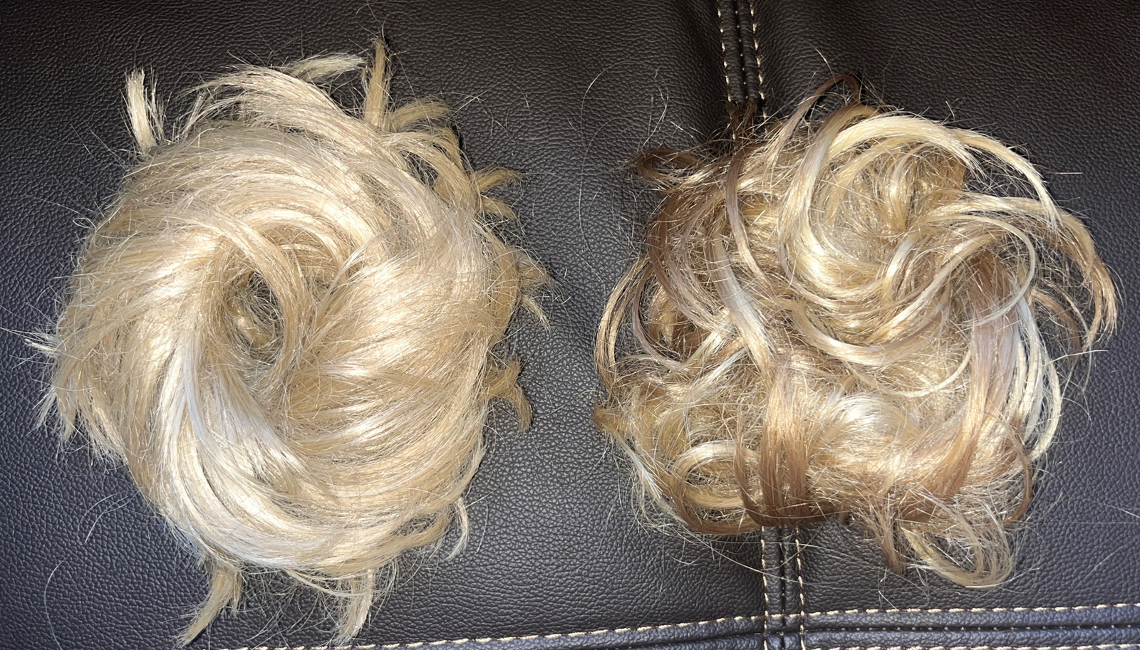 4 PIECE BLOND HAIR ACCESSORIES SCRUNCHIES PONYTAIL BRAID BUNS EXTENTION CLIP