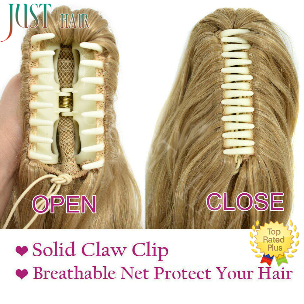 Real Thick Straight Claw Clip Ponytail Extension Long Wavy Pony Tail Hair Piece