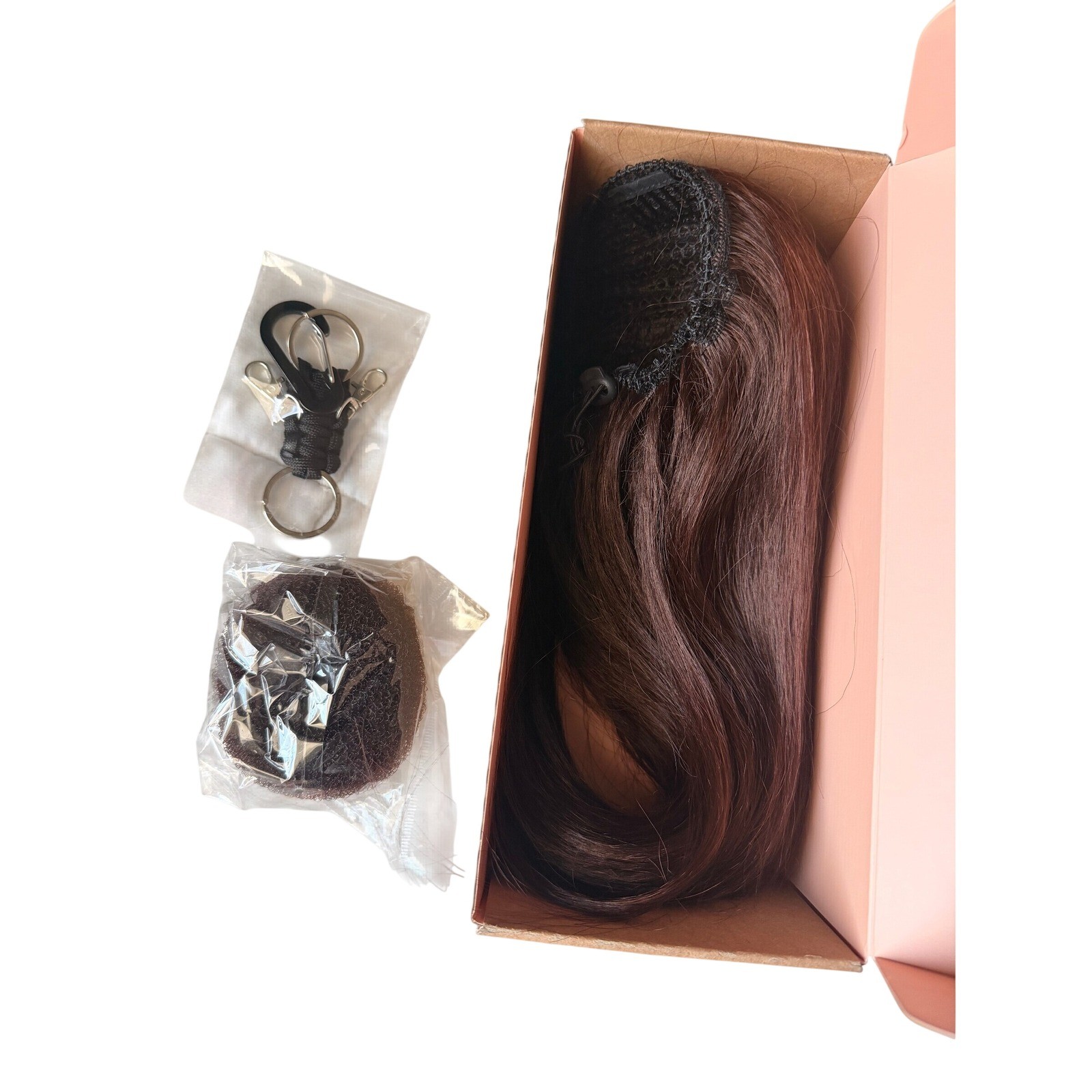 SEIKEA 18in Straight Cheer Ponytail Hair Piece Brown Extension Dance Pom