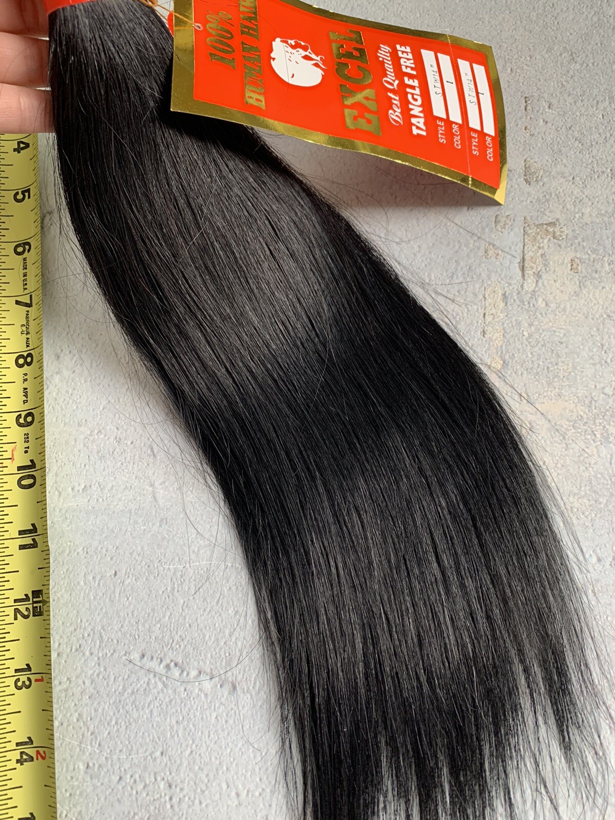 100% Human Weaving Hair by Excel, Silky Straight Smooth Texture 14″ Long! #1