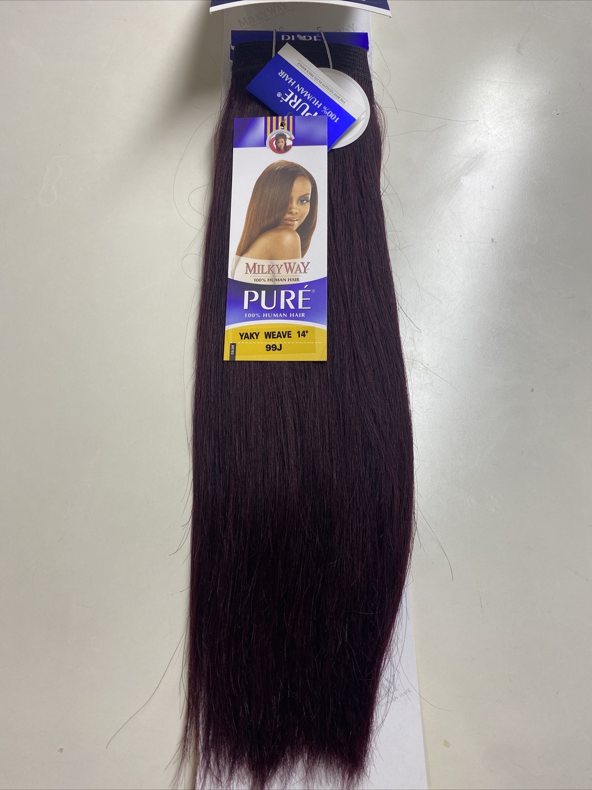 Milky Way PURE SPECIAL COLOR Human Hair Weave Extension Yaky_14″_#99J*