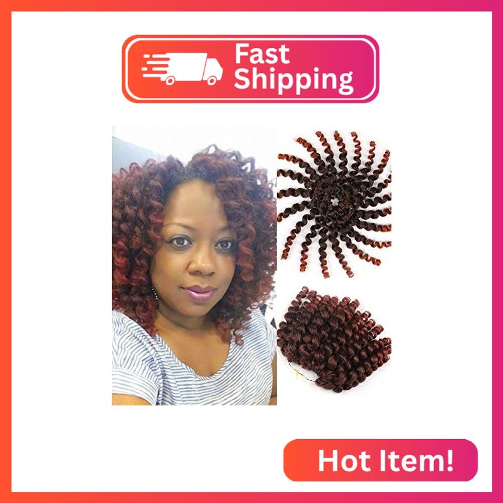 8 Inch 3 Pcs Jamaican Bounce African Collection Crochet Braiding Hair Wand Curly