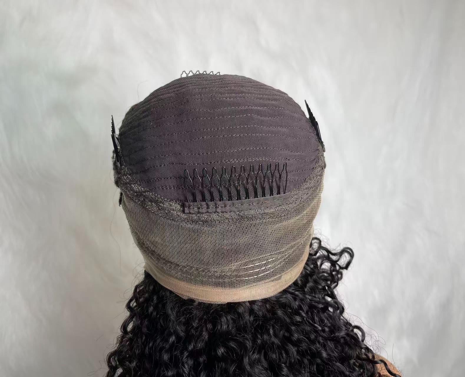 22inch 360 HD Lace Curly & Curly Edge Wig With Invisible Strap