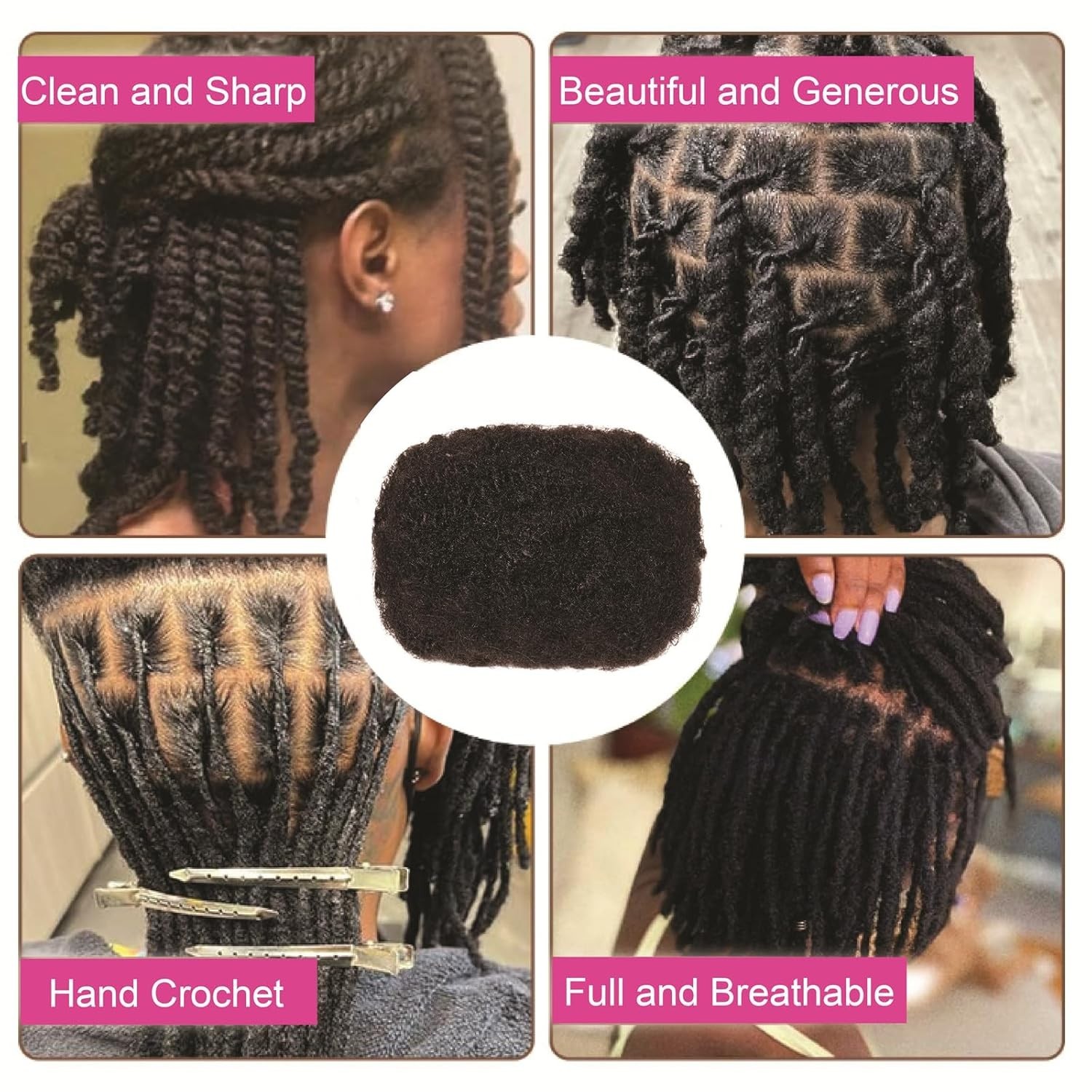 30g 100% Real Human Hair Bulk – Kinky Curly Afro Bundles for Natural Styles
