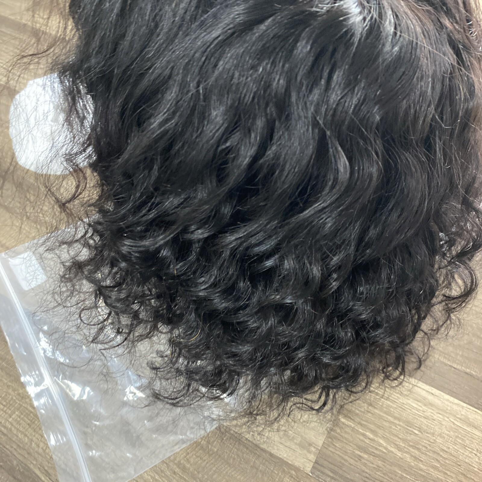 Wear and Go Glueless 12in Short Curly Bob Wigs Black /v