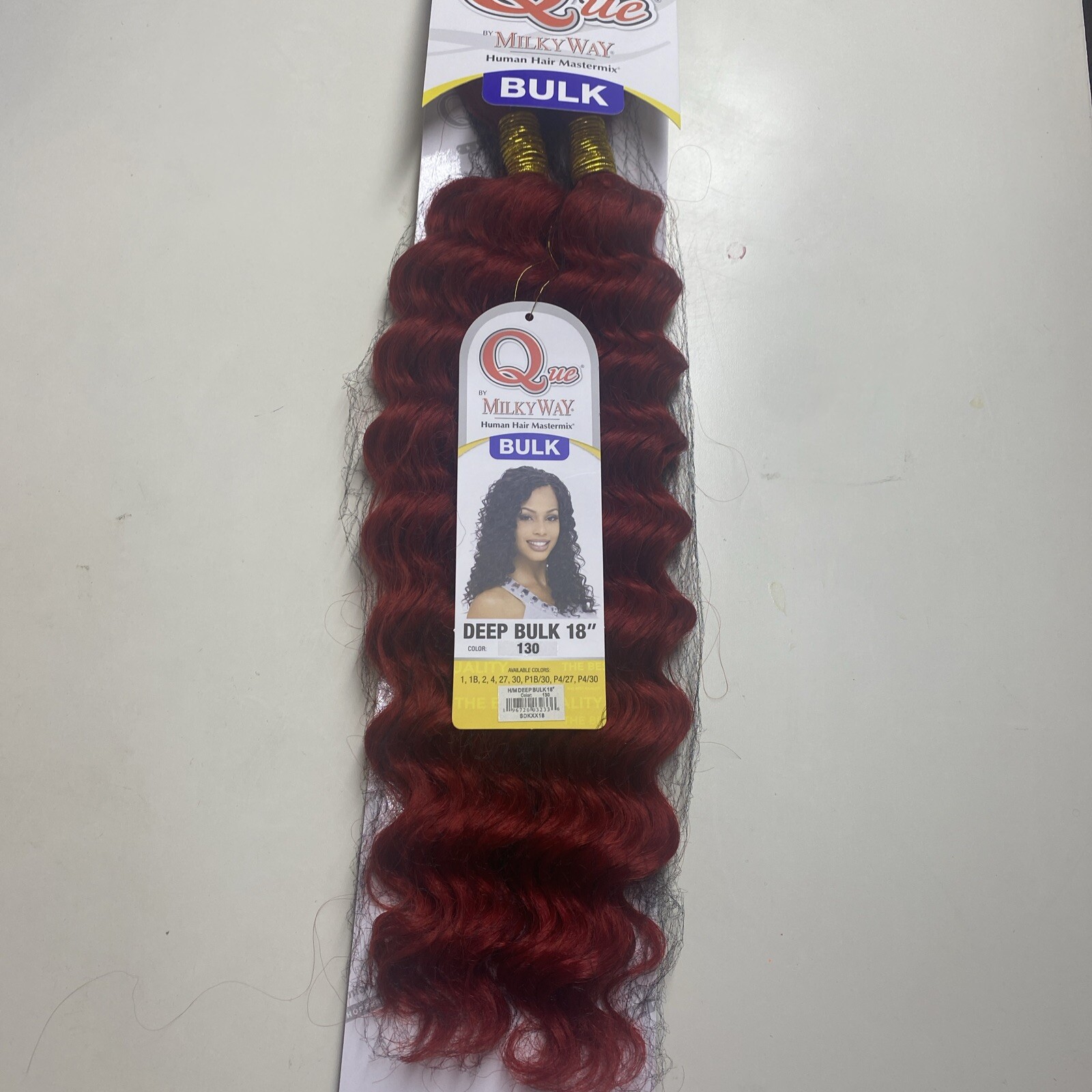MILKY_WAY QUE HUMAN HAIR_MASTER MIX_DEEP_BULK_18″_#130