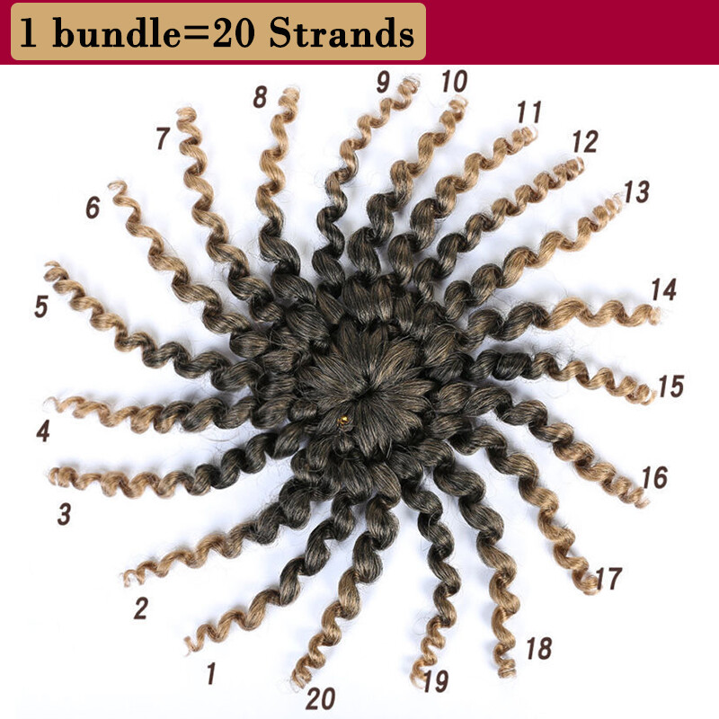 Jamaican Bounce Jumpy Wand Curl Crochet Braids Real Soft Hair Extensions Ombre Z
