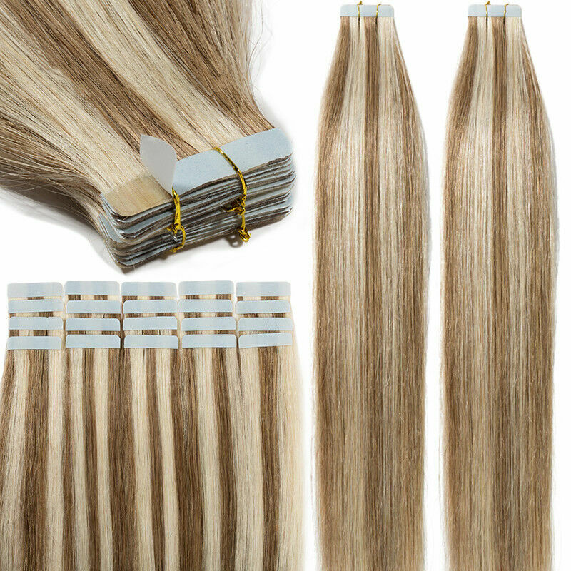 Seamless Super Tape in Human Hair Extensions Skin Weft Straight Remy Hair Thick
