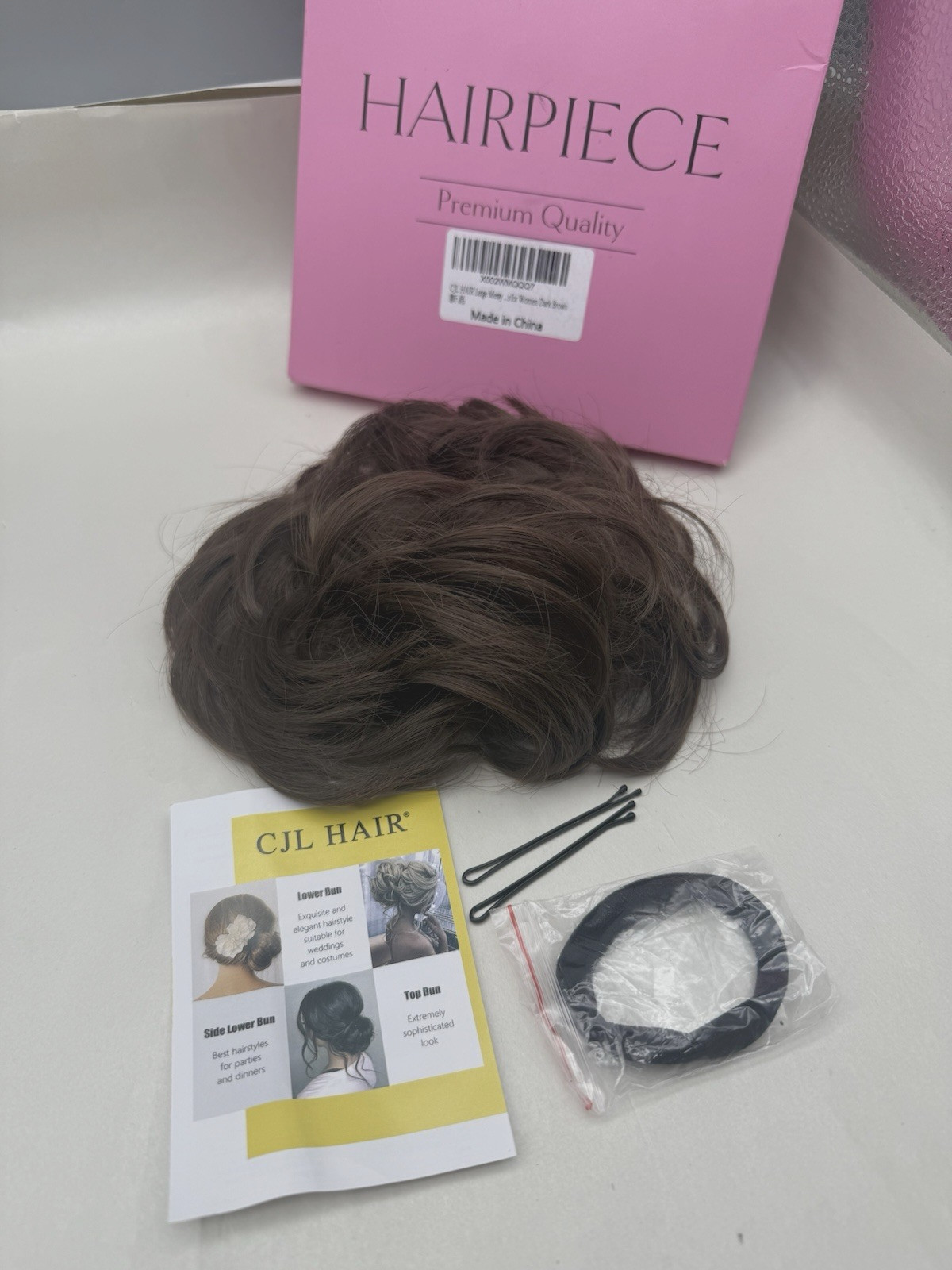 HAIR Large Messy Bun Hair Piece Wavy Curly Scrunchies Synthetic Chignon Ponytail
