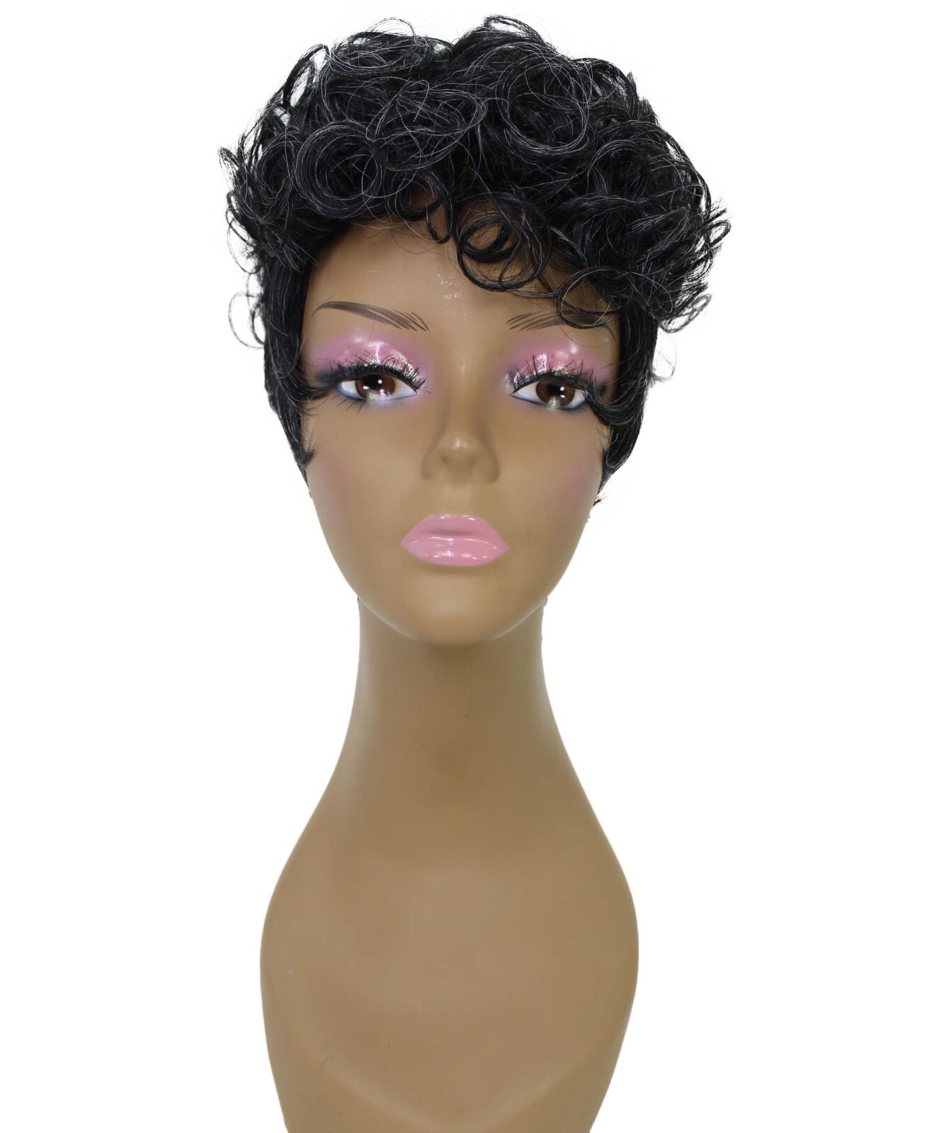 LUXLUXE Sydney Curly Layer 10 in Full Wig Full Cap, Heat Resistant Fiber BF-0003
