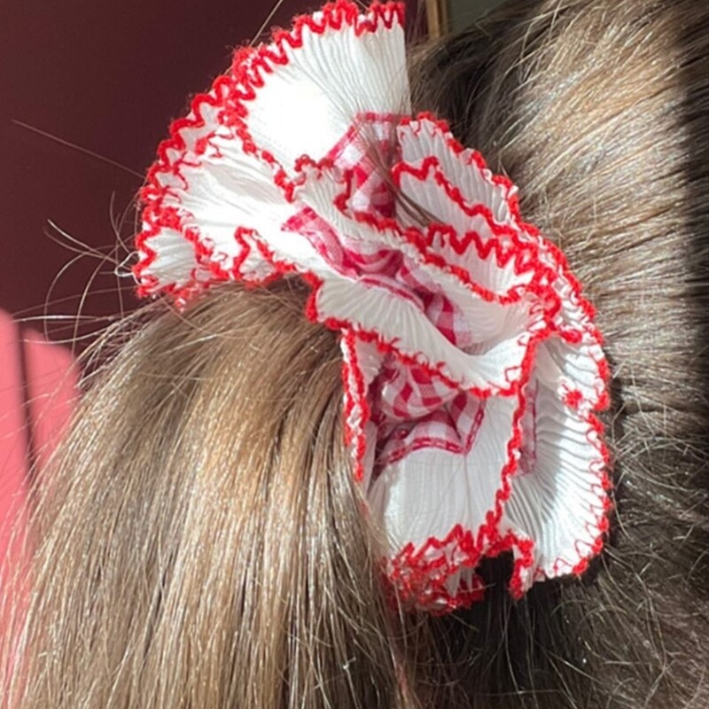 Big Bun Hair Scrunchy Girl Headpiece Fabric Lace Headband Lady Elegant Headdress