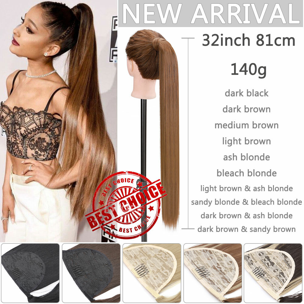 1Pcs Hair Ponytail Clip In Hair Extensions Wrap Around Pony tail Long as Human H