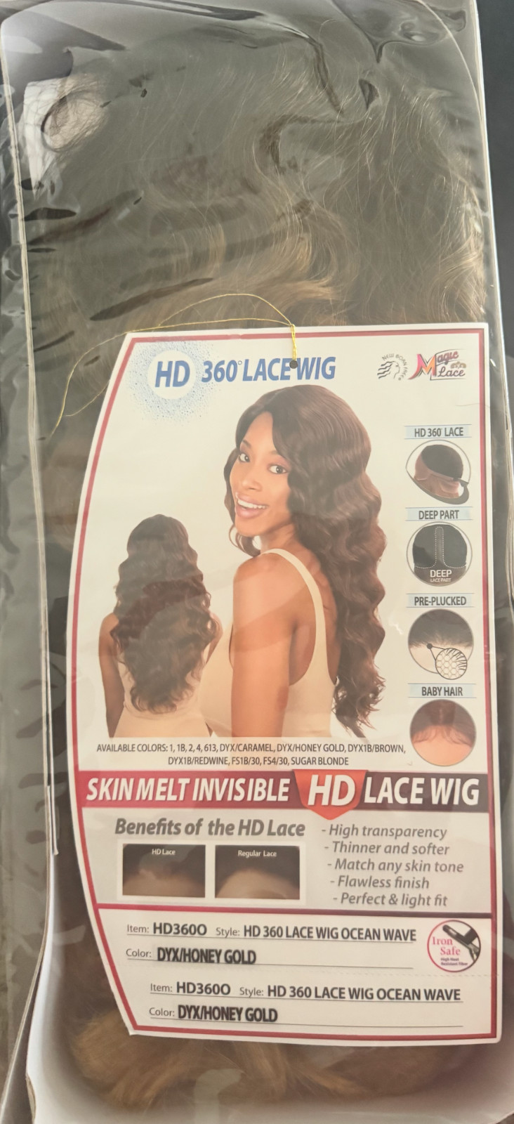 NEW BORN FREE MAGIC LACE HD 360 LACE FRONT WIG – HD360O OCEAN WAVE