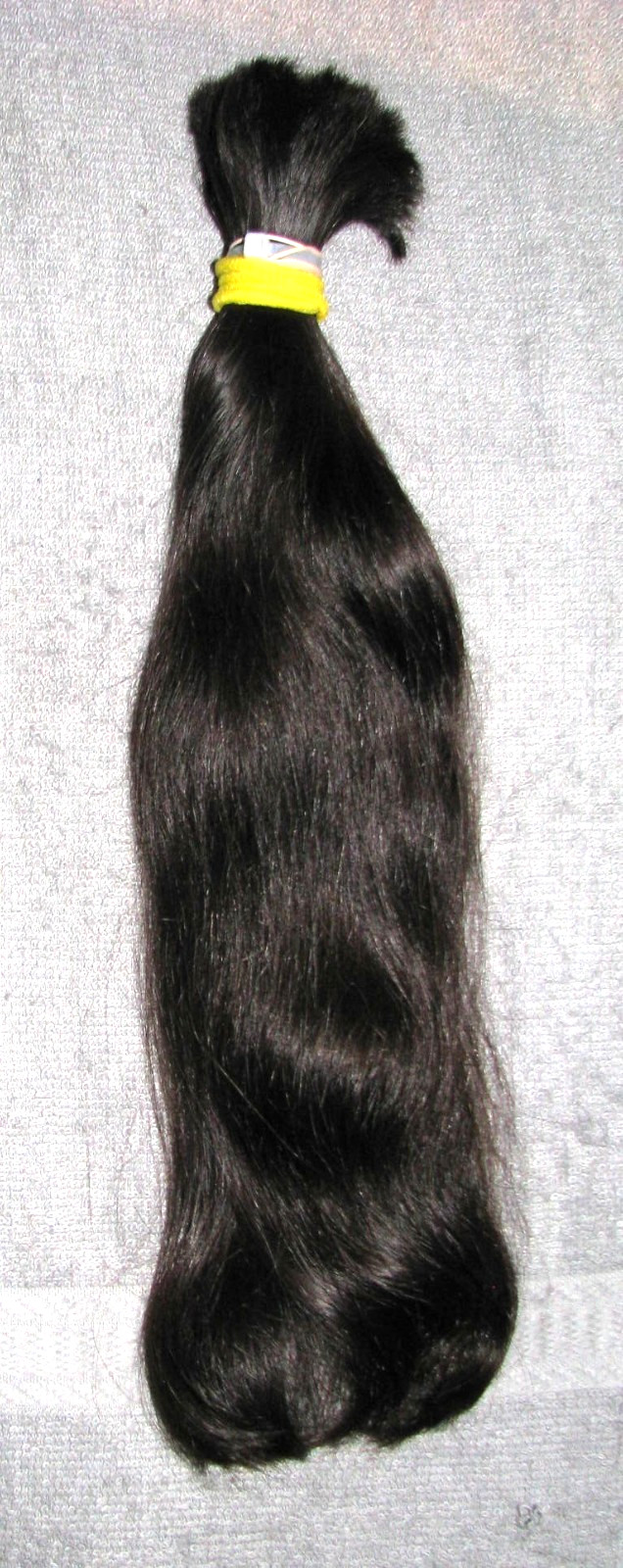 HUMAN HAIR HAIRCUT 14 INCH 3.6oz DARK BRUNETTE PONYTAIL COSPLAY REBORN DOLLS T38