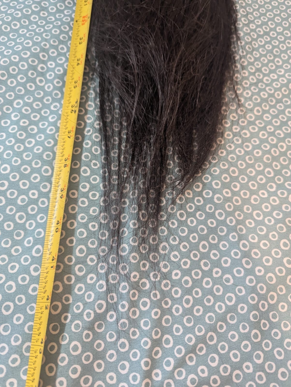 Human Hair real ponytail Straight Dark Brown 42 inches 248.7g