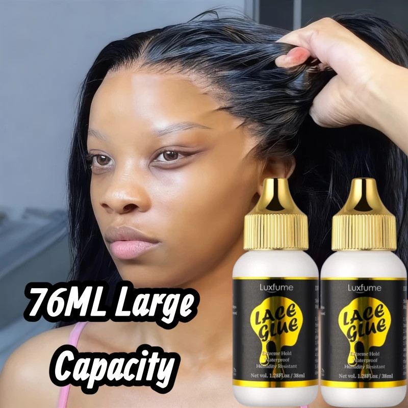 Waterproof Wig Lace Glue,Strong Hold Wig Glue Traceless,Sweat & Rain Resistant Q