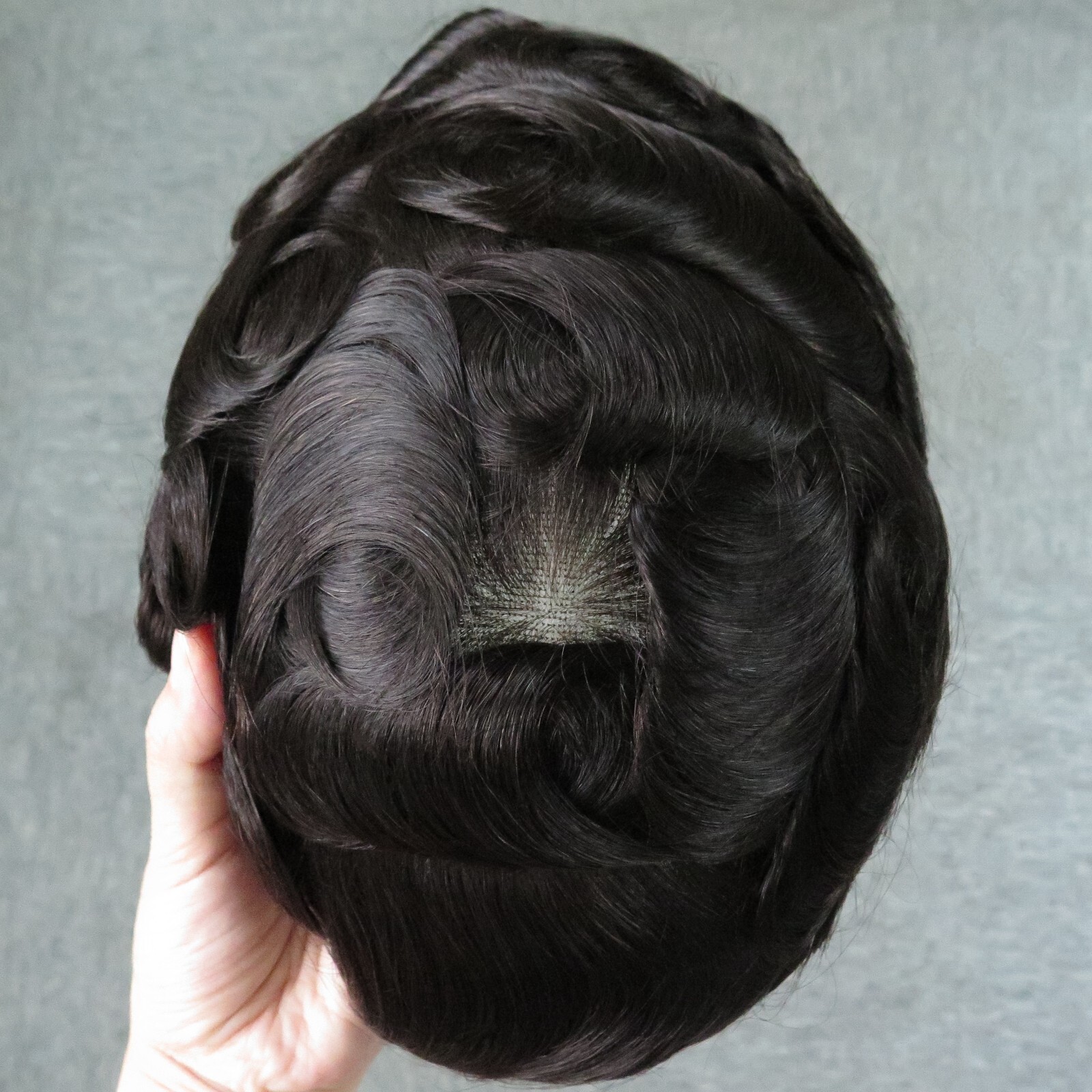 All Swiss Lace Toupee For Men Human Hair Replecement System Hairpiece Black
