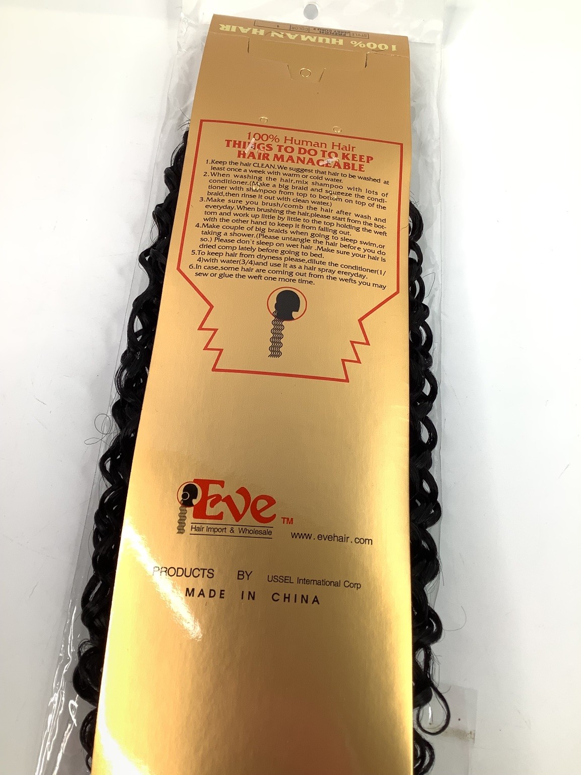 Eve Super Wave French Refine 100% Human Hair Extensions Color 1