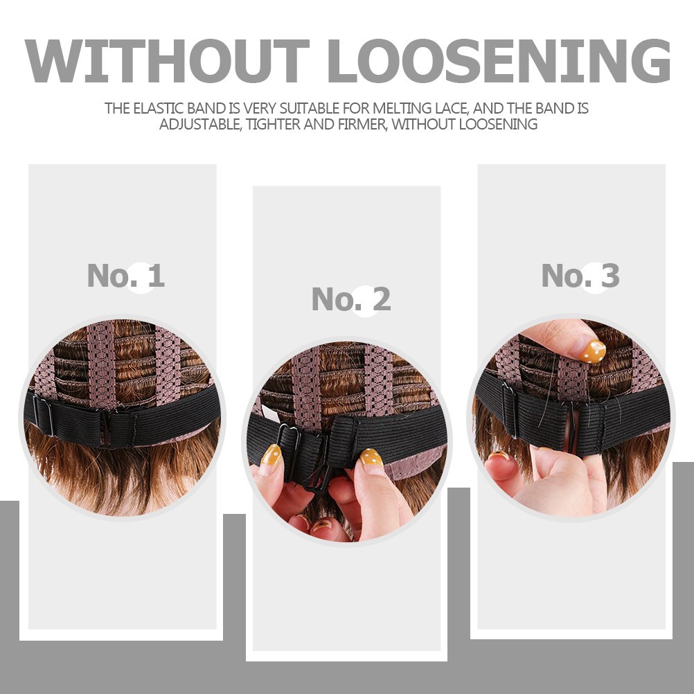 4Pcs Reusable Black Elastic Wig Edges Bands Lightweight Wig Accessory