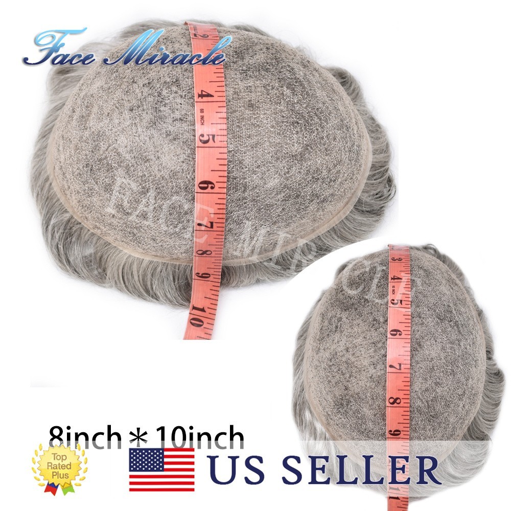 Mens Toupee Human Hairpiece Full French Lace Toupee for Men Hair Replacement Wig