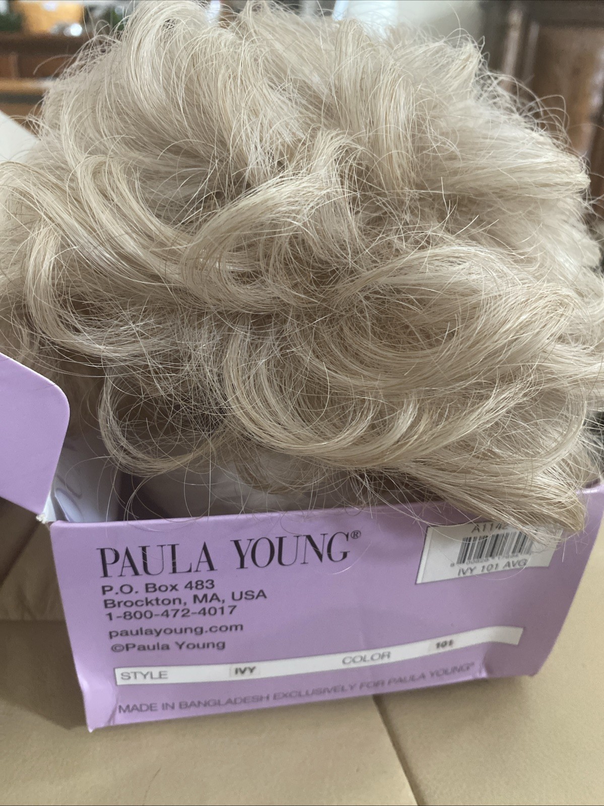 Paula Young Wig IVY #101 PLATINUM Ash Blonde Beige Highlights AVG