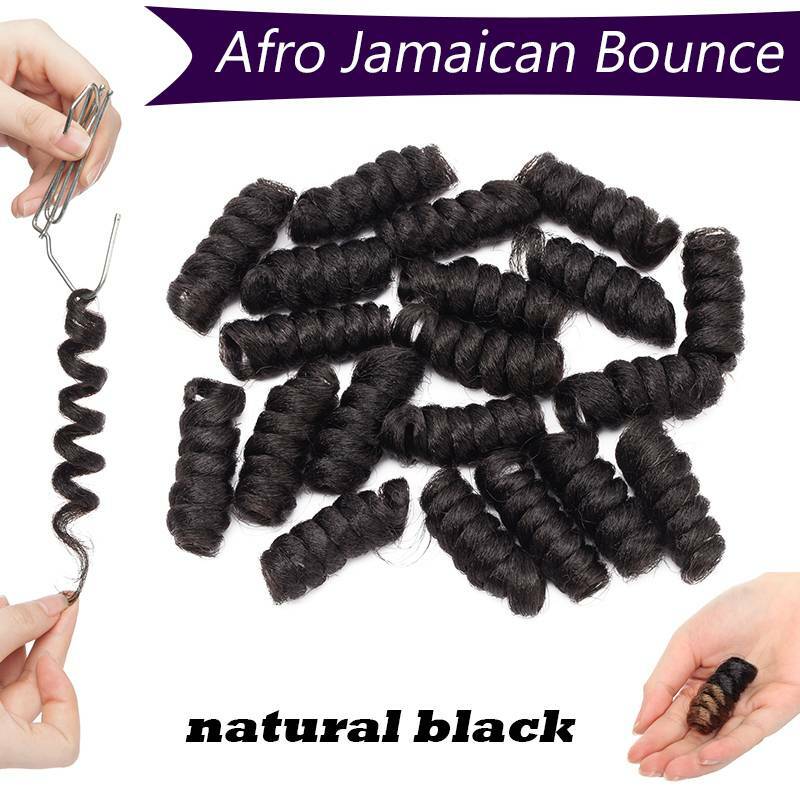 2″ Curly Jamaican Bounce Hair Crochet Extensions Braiding Spring Toni Hairpeices