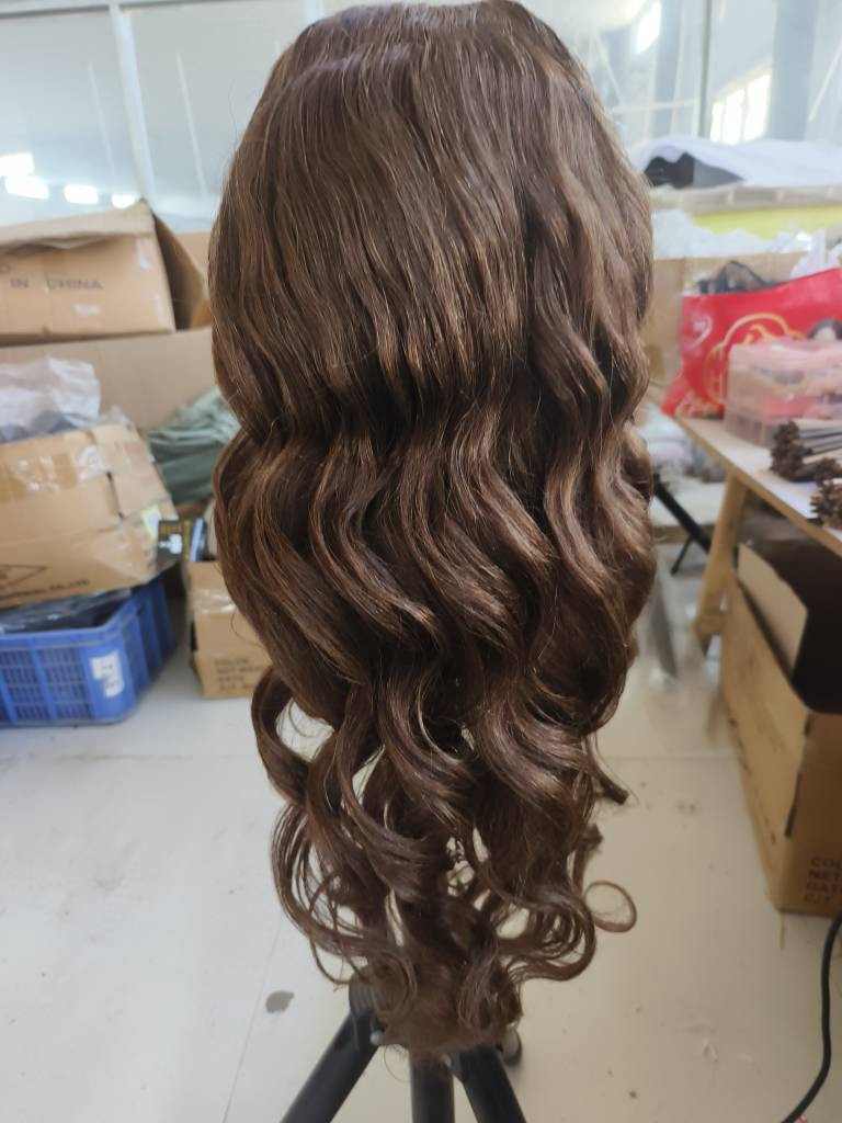 3/4 Half wigs 100% remy human hair half wig body wave hair weft cap