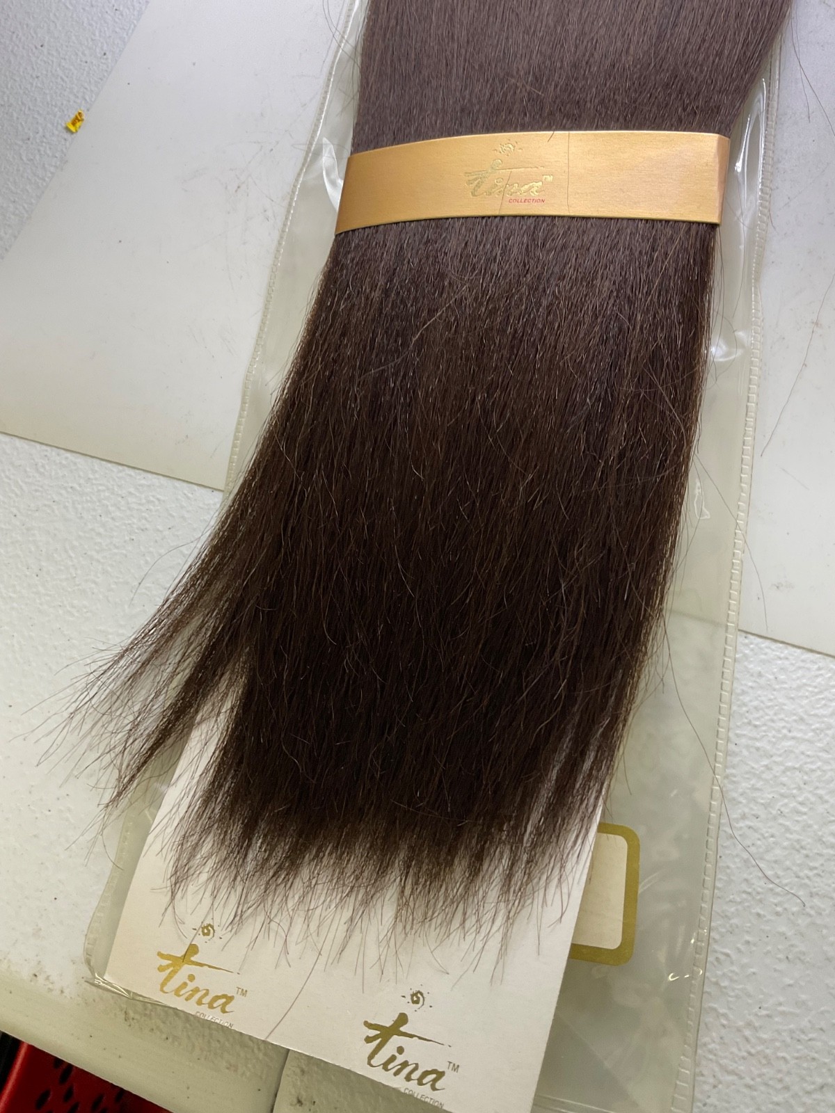 Tina Collection 100% Human Hair Perm Yaki Weave Length: 14″ Color: 4